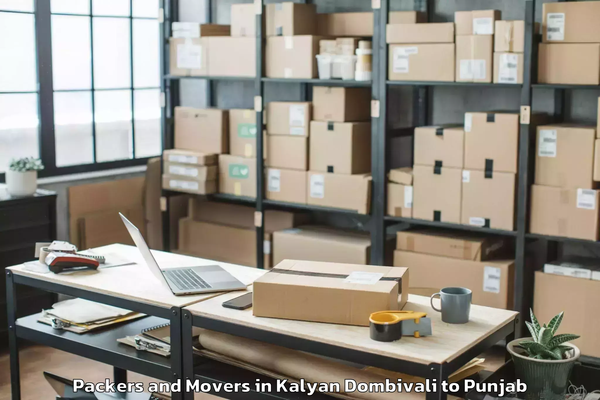 Easy Kalyan Dombivali to Sas Nagar Mohali Packers And Movers Booking